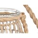 image 3 of Candleholder Tin Transparent Natural Glass Rope 14 x 21 cm (6 Units) N/A