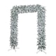 image 1 of 8ft Samuel Alexander Single Door Snow Flocked Christmas Tree Flat Top Arch with 2000 Tips