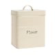 image 1 of Harbour Housewares Vintage Metal Kitchen Flour Canister - Cream