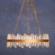 image 3 of Interiors by Premier Acrylic Chandelier with Copper Band, Contemporary Acrylic and Iron Ceiling Light, Copper Round Chandelier Gold