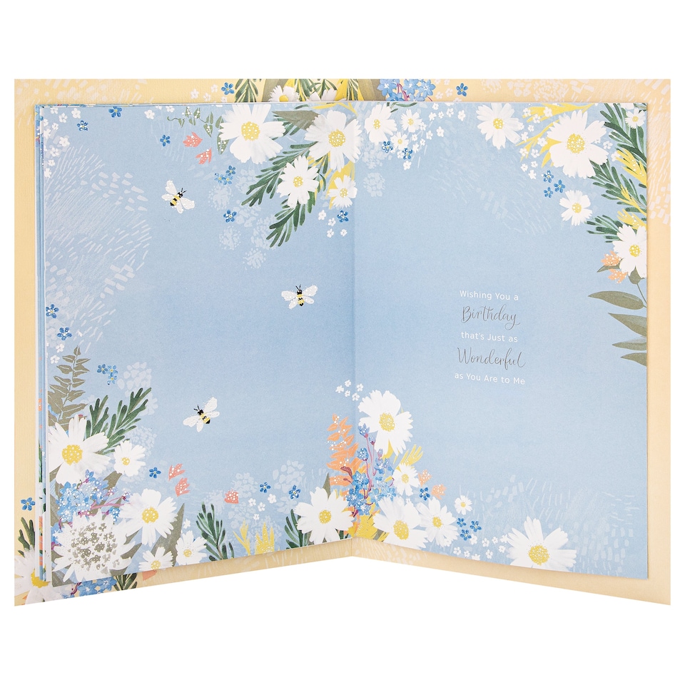 image 1 of Hallmark Birthday Card For Wife - Orange Florals Design And Heartfelt Verse
