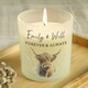image 2 of Personalised Highland Cow Frosted Glass Candle White