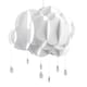 image 1 of ValueLights Extra Large Cloud Acrylic Raindrop Ceiling Shade & Bulb | White