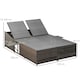 image 7 of Outsunny 2 Seater Double Rattan Sun Lounger Recliner Day Bed Wicker Weaver Sofa