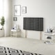 image 4 of Astoria Divan Bed Base with 2 Drawers & 30 Inch Diamante Headboard in Tweed Fabric | Grey | Charcoal | Small Double