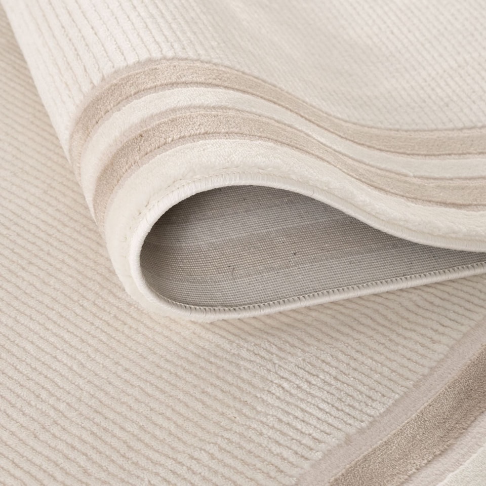 image 1 of The Rugs Carmel Collection Bordered Area Floor Rug Runner Soft Pile Living Room Bedroom