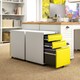 image 8 of Vinsetto 3 Drawer File Cabinet, Lockable Metal Filling Cabinet, Yellow