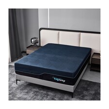 Ezysleep 30Cm Premium Memory Foam Support Mattress - Cool Sensation Cover 5 Year Warranty | Blue | Blue