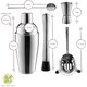 image 4 of Rink Drink 5 Piece Manhattan Cocktail Shaker Set - Silver | Silver | Silver