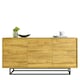 image 4 of Sideboard 140cm Oak Finish with Matching Fronts and Black Frame Multi