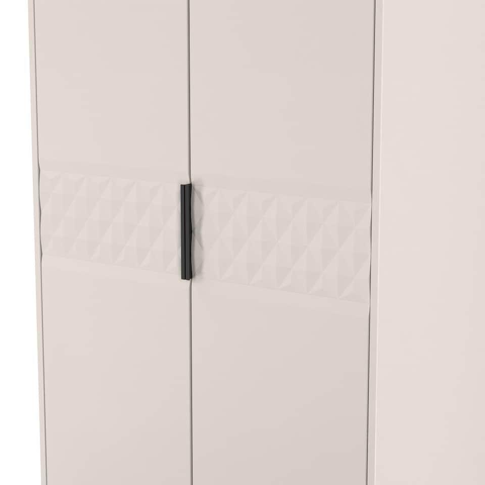 image 1 of Islay Tall Double Wardrobe in Kashmir Matt (Ready Assembled) | Cream | Kashmir Matt