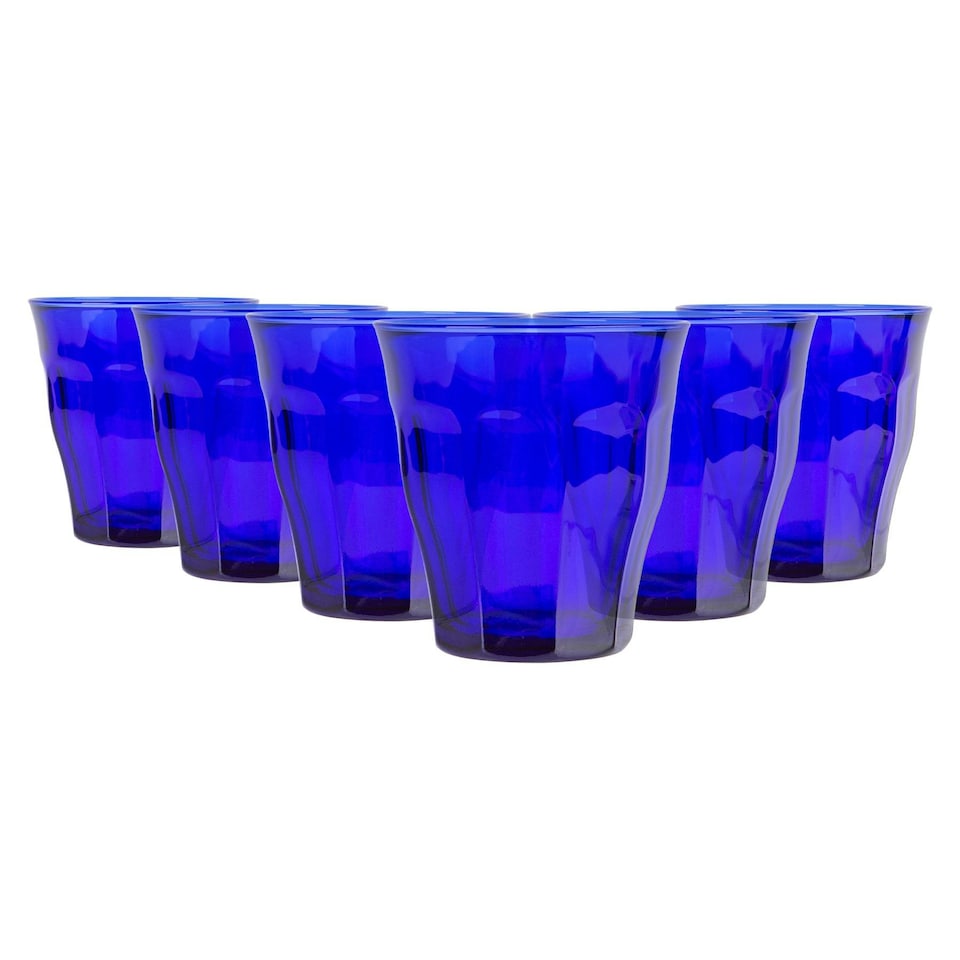 image 1 of Duralex Picardie Glass Tumblers - 250ml - Sapphire - Pack of 6 Blue