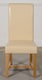 image 3 of Washington Leather Dining Chairs for Dining Room or Kitchen | White | Cream