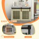image 5 of PawHut Dog Crate Furniture with Removable Cushion, for Medium Dogs - Grey