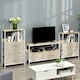image 6 of HOMCOM TV Cabinet, TV Console Unit with 2 Foldable Linen Drawers Maple Colour