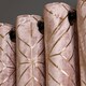 image 4 of OHS Metallic Geo Print Matte Velvet Blackout Eyelet Curtains, 46x72" - Blush Pink