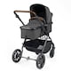 image 3 of Cosmo Travel System & Stratus (Graphite Grey) - Birth to 22kg (Approx. 4 Years). Convertible Seat, UPF 50+ Hood, Footwarmer, Apron, Raincover, Changing Bag