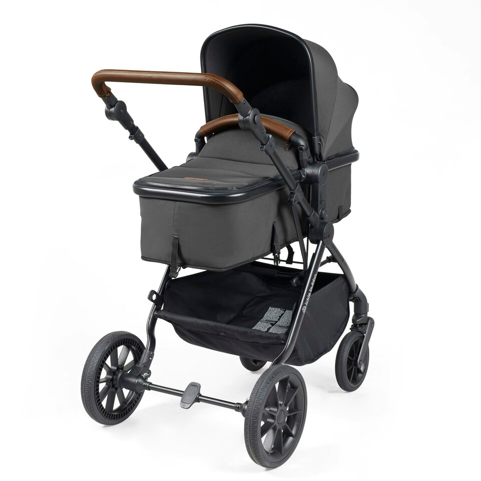 image 1 of Cosmo Travel System & Stratus (Graphite Grey) - Birth to 22kg (Approx. 4 Years). Convertible Seat, UPF 50+ Hood, Footwarmer, Apron, Raincover, Changing Bag