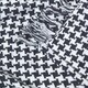 image 4 of Homescapes Black Houndstooth 100% Cotton Bedspread Throw - 255 x 360 cm Black