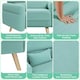 image 5 of Yaheetech Fabric Loveseat Sofa with Lumbar Pillows for Small Space