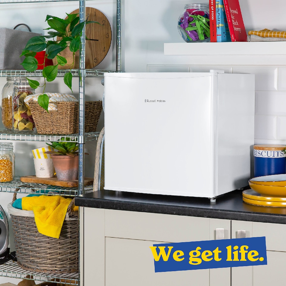 image 1 of Russell Hobbs RHTTFZ0E1W Mini Freezer White 31L Table Top Adjustable Thermostat