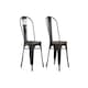image 2 of Fusion Dining Chair in Metal in Black, 2 pieces