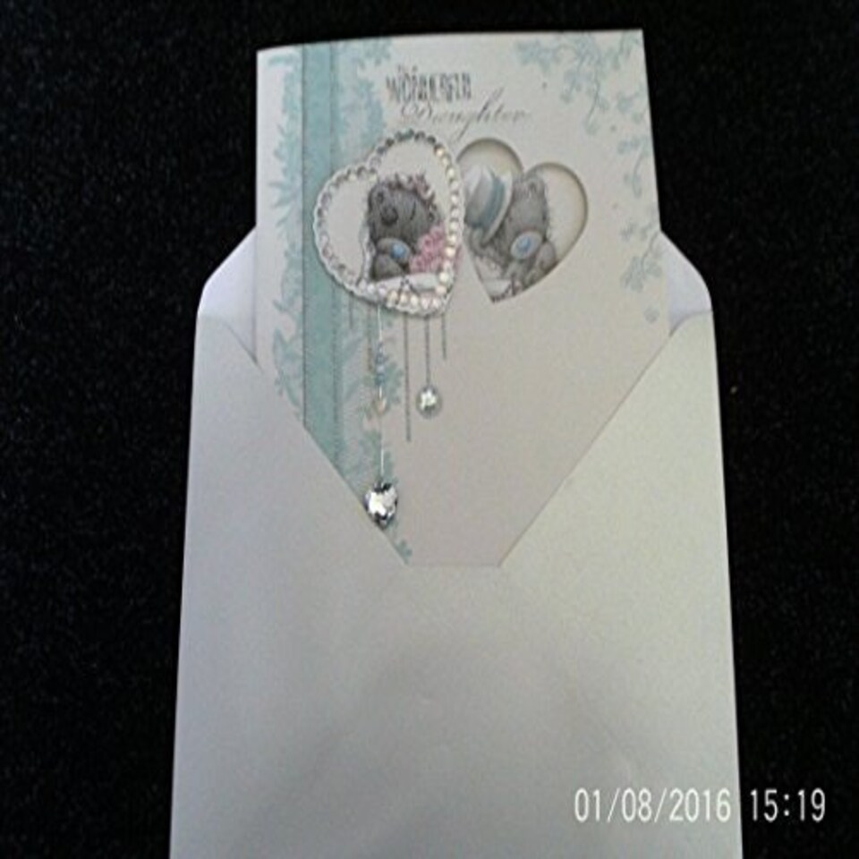 image 1 of Me to You Daughter On Your Wedding Day Large Hand Made Greeting Card