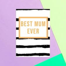 BEST MUM EVER Greetings Card