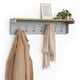 image 1 of VonHaus Ash Hall Grey Wall Mounted  Coat Hooks with Shelf | Grey | One Size