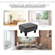 image 5 of HOMCOM Ottoman Footrest Seat Chair Footstool Small PU Leather Home Office Black