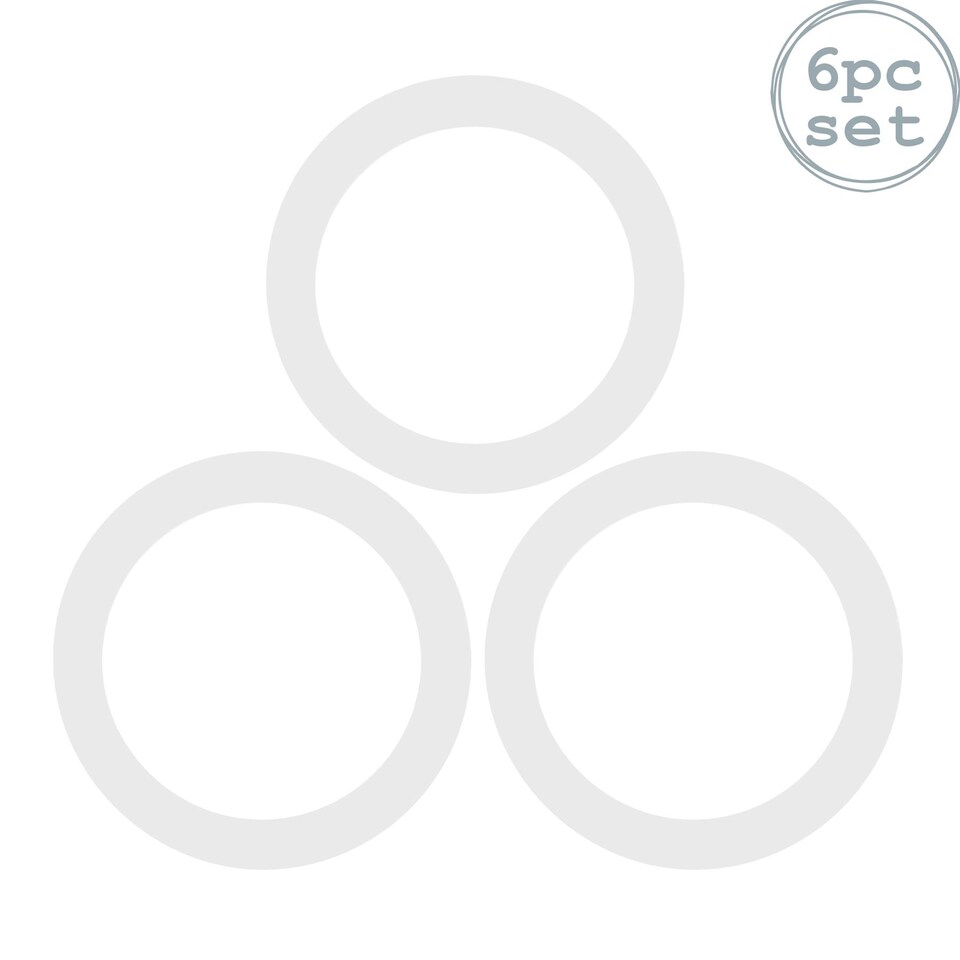 image 1 of Argon Tableware Glass Storage Jar Seals - Large - Clear - Pack of 6