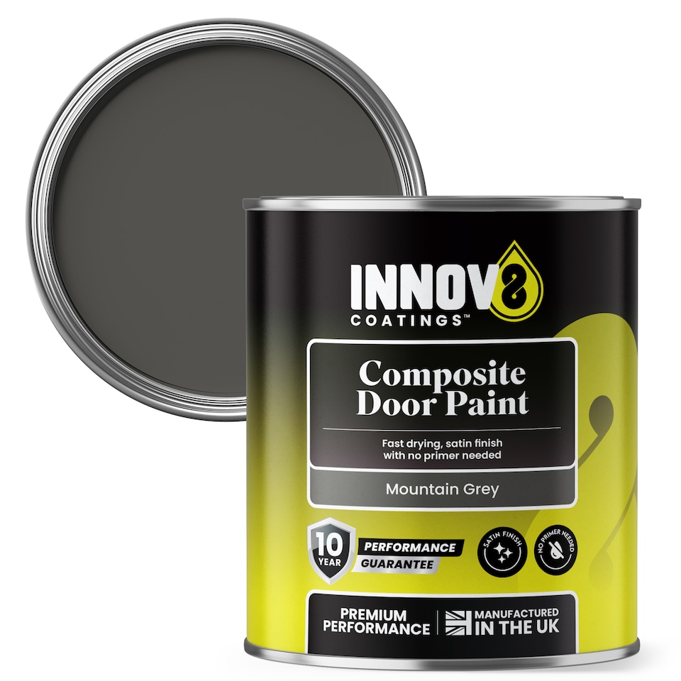 image 1 of Innov8 Coatings Composite Door Paint - Mountain Grey - 750ml - Satin Finish - 10 Year Guarantee | Grey | Mountain Grey | 750ml | 1