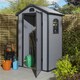 image 4 of 4 x 3 (1.34m x 1.04m) Single Door Apex Plastic Shed - Light Grey