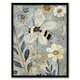 image 3 of Spring Flower Honey Bee Rustic Floral Black Framed Wall Art Print A4