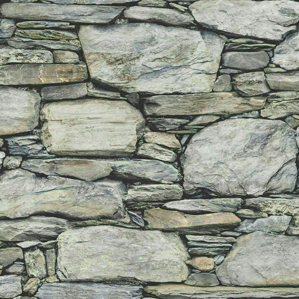 image 1 of A-Street Reclaimed Stone Wall Earth Reproof Wallpaper FD22304 Multi
