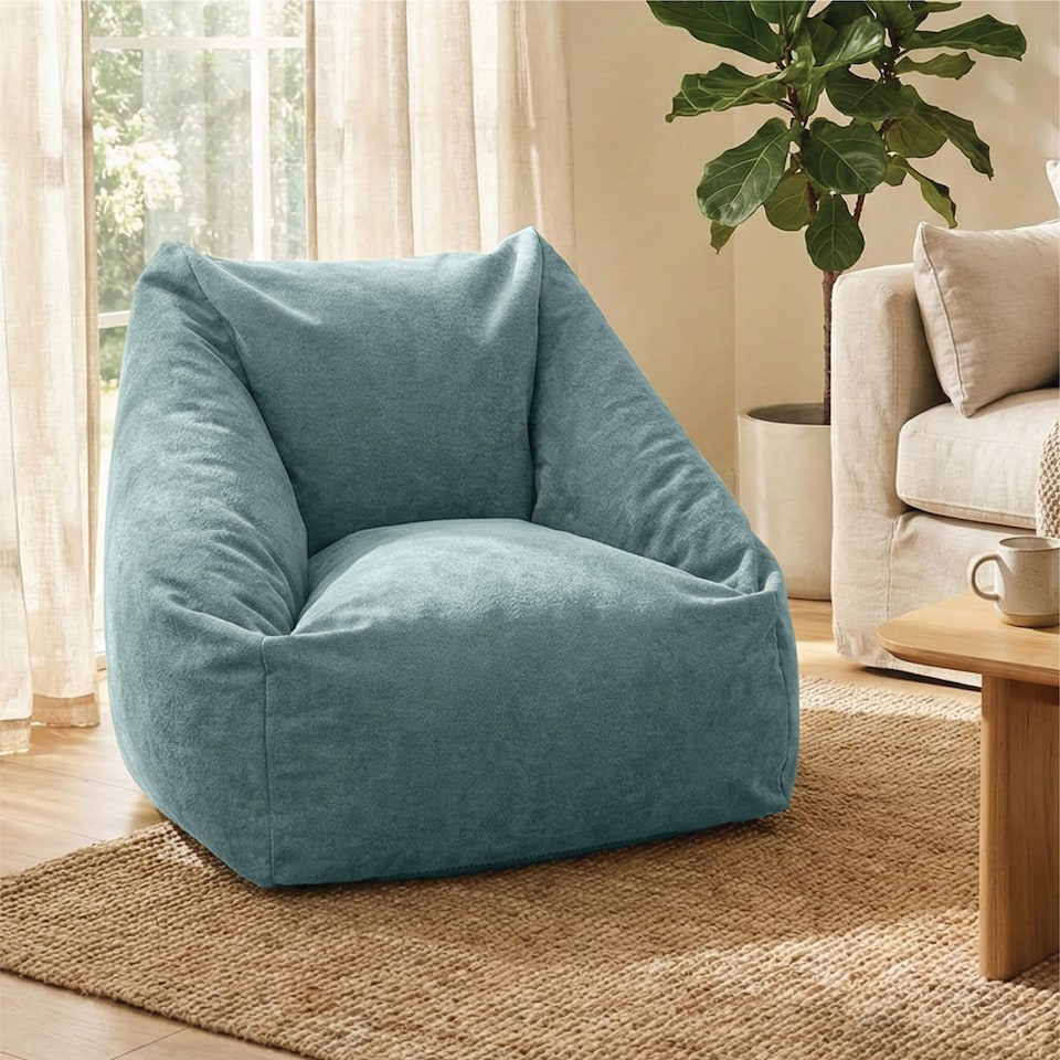 image 1 of rucomfy Indoor Large Snuggle Bean Bag Chair - Adults Plush Velora