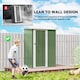 image 6 of Outsunny 5ft x 3ft Garden Storage Shed, Outdoor Metal Shed with Sloped Roof, Lockable Door for Tools, Equipment, Light Green