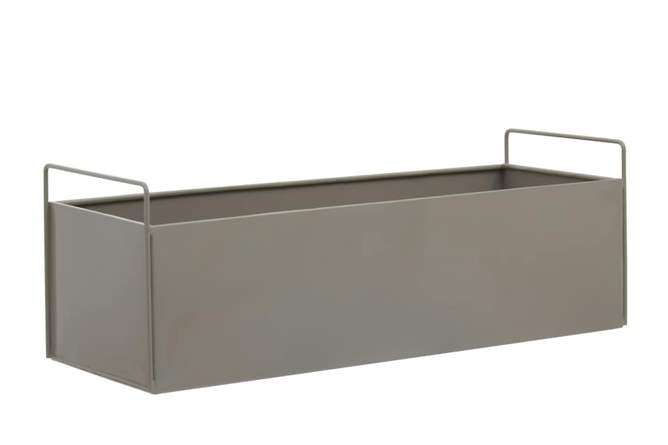 image 1 of Orsina Iron Constructed Design Large Grey Plant Box, Minimalist Garden Planter, Versatile Garden Box For Planting