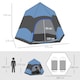 image 8 of Outsunny 4 Person Camping Tent Festival Hiking Shelter, Blue