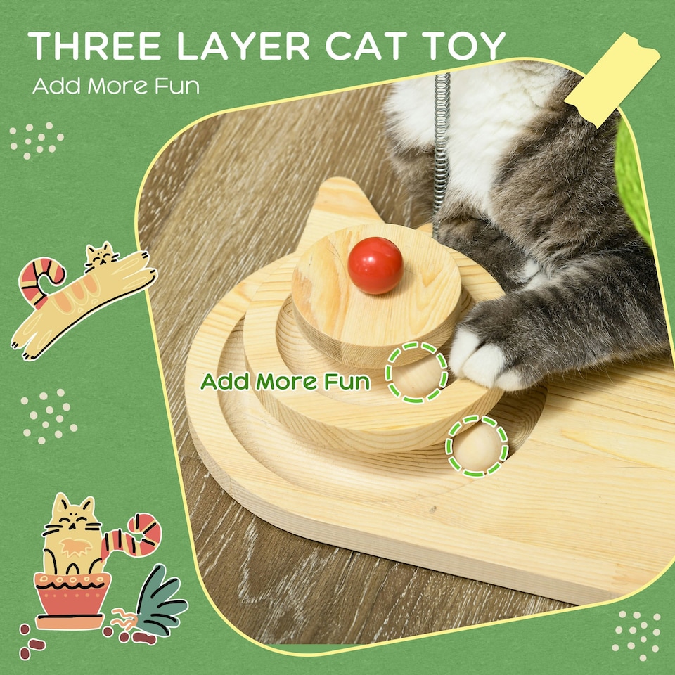 image 1 of PawHut Mushroom-Shaped Cat-Scratching Post for Indoor Cats