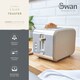 image 3 of Swan Nordic Oatmeal 1.7L 3KW Kettle, 2 Slice Toaster, Breadbin and Canisters Kitchen Set