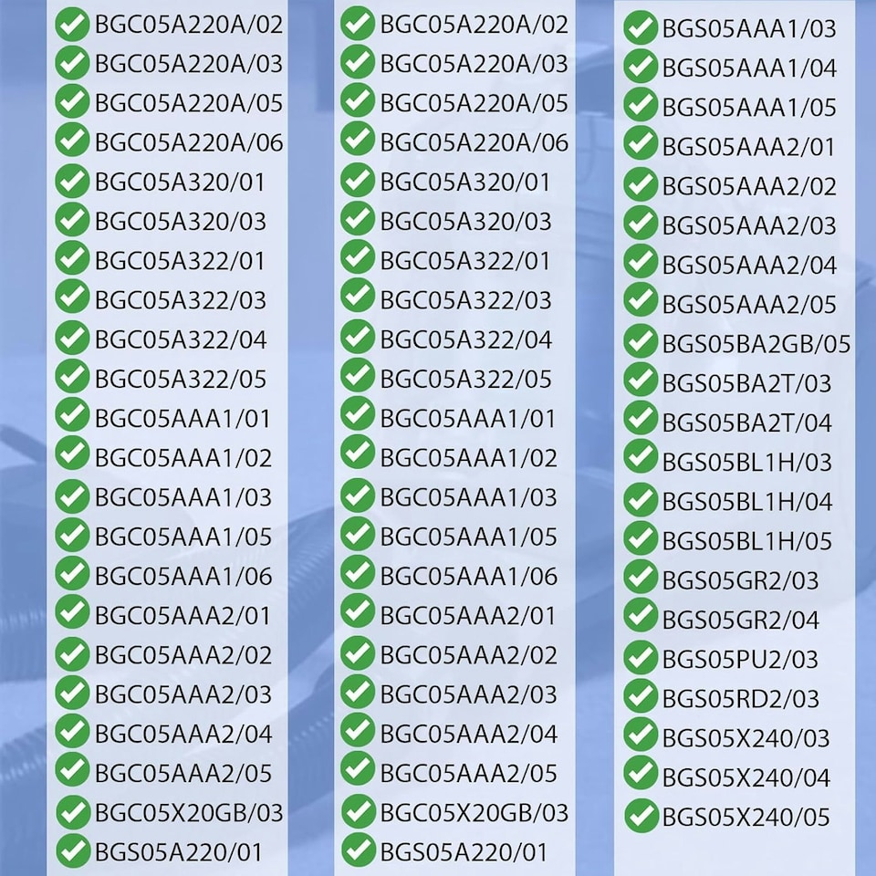 image 1 of SPARES2GO Hose for Bosch BGC05 BGS05 Series Cylinder Vacuum Cleaner (2m) | Grey