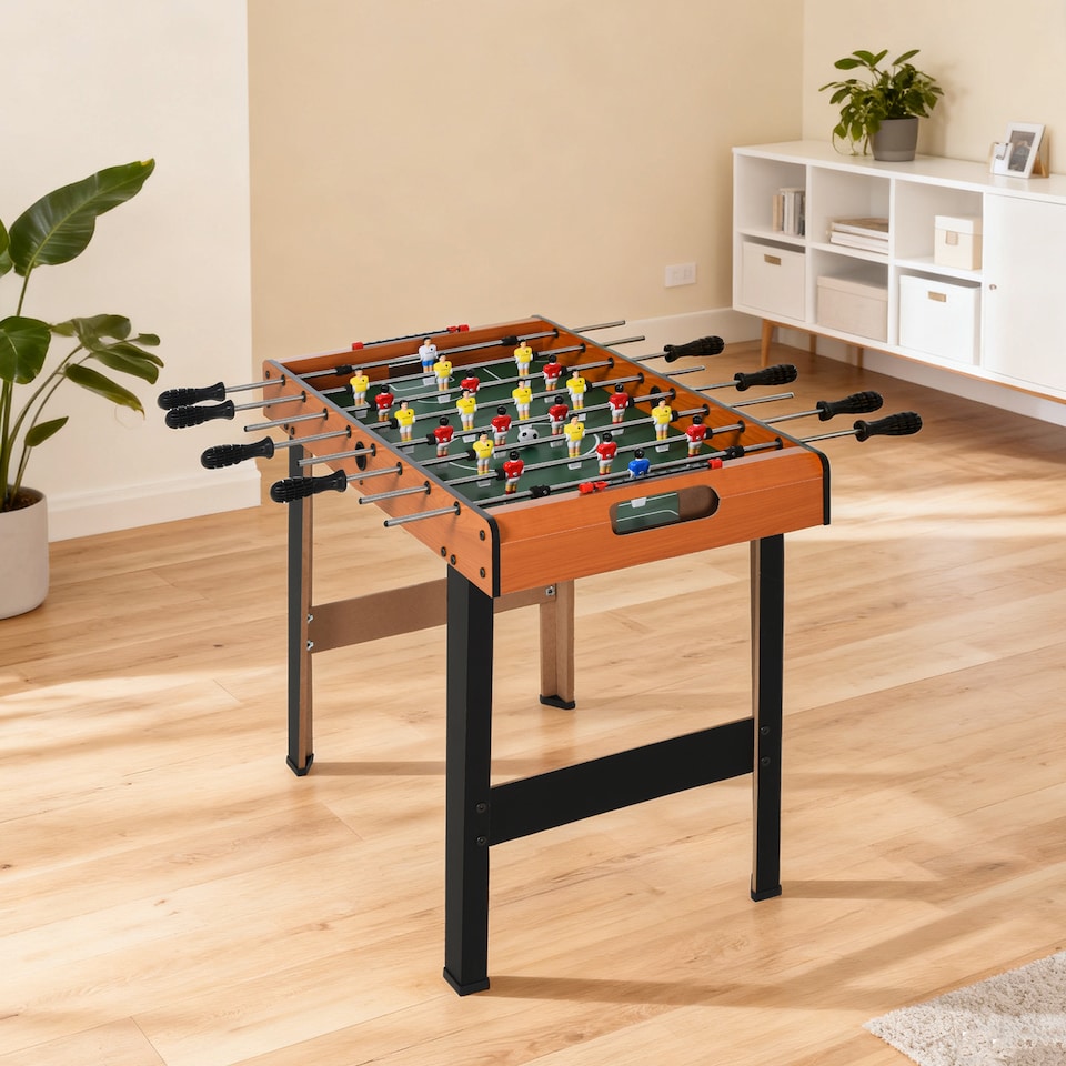 image 1 of HOMCOM Football Table Heavy Duty  84.5cm for Arcades, Pub, Game Room, 8 Rods, 2 Foosballs