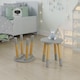 image 2 of Kids Wooden Stool Seat Round Chair Toddlers Kids Small Children Home Nursery | Multi | 2 Grey