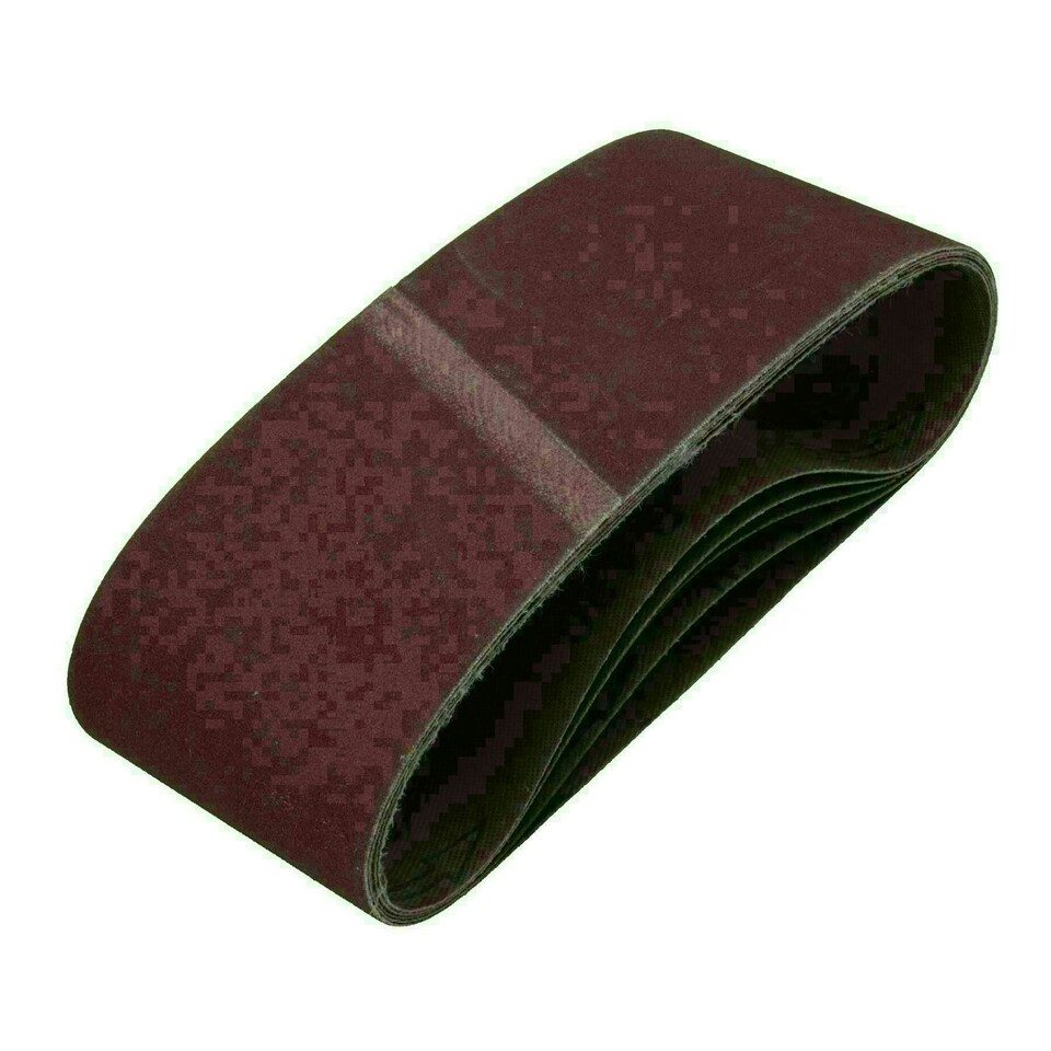 image 1 of 75mm x 457mm 120 Grit Fine Abrasive Sanding Belt Sander Discs 10 Pack