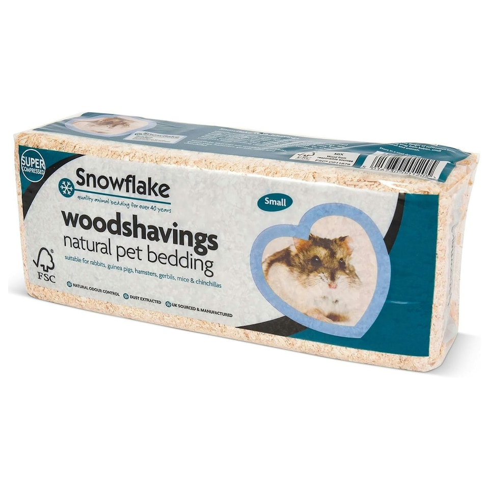 image 1 of 1kg (3 Bags) Dust Extracted Wood Shavings Odour Control Animal Pet Bedding For Rabbits, Mouse, Hamsters & Gerbil