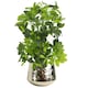 image 2 of 18cm Silver Cross Metal Planter by Leaf