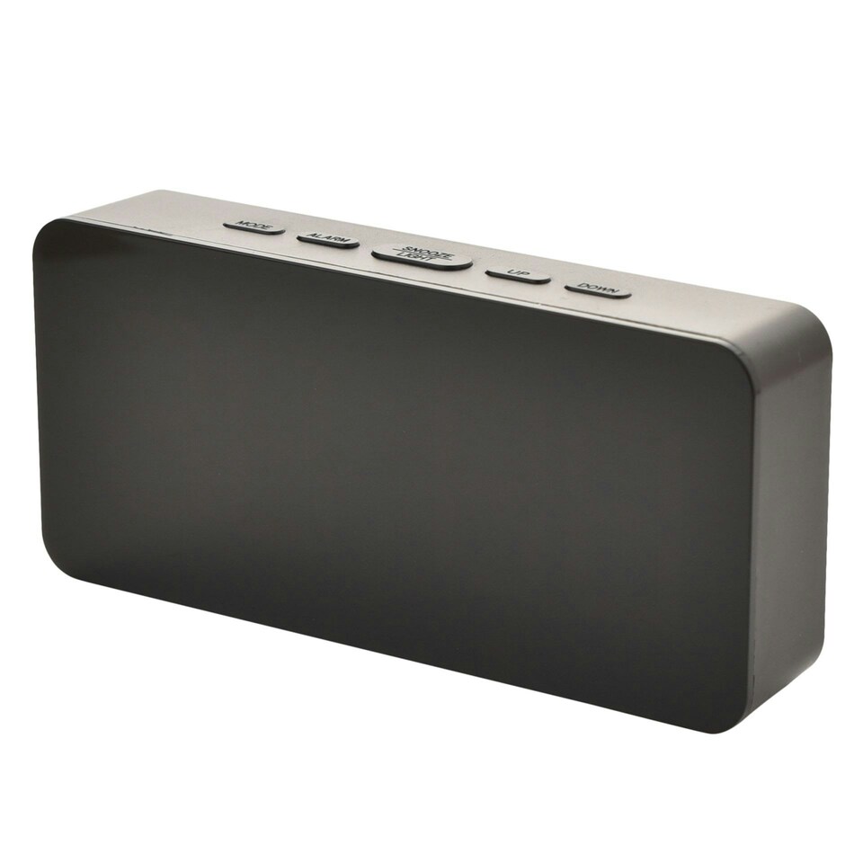 image 1 of Hometime Digital LED Alarm Clock - Black Black