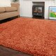 image 2 of KUKOON Terracotta Deep Pile Shaggy Living Room Area Rug 200cm x 290cm