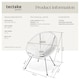 image 6 of Garden chairs in retro design set of 2 | White | white | 1